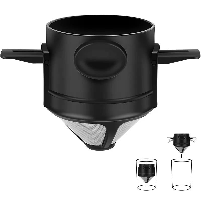 LMETJMA Pour Over Coffee Dripper – Reusable Collapsible Filter Pour Over Coffee Dripper PRIMED