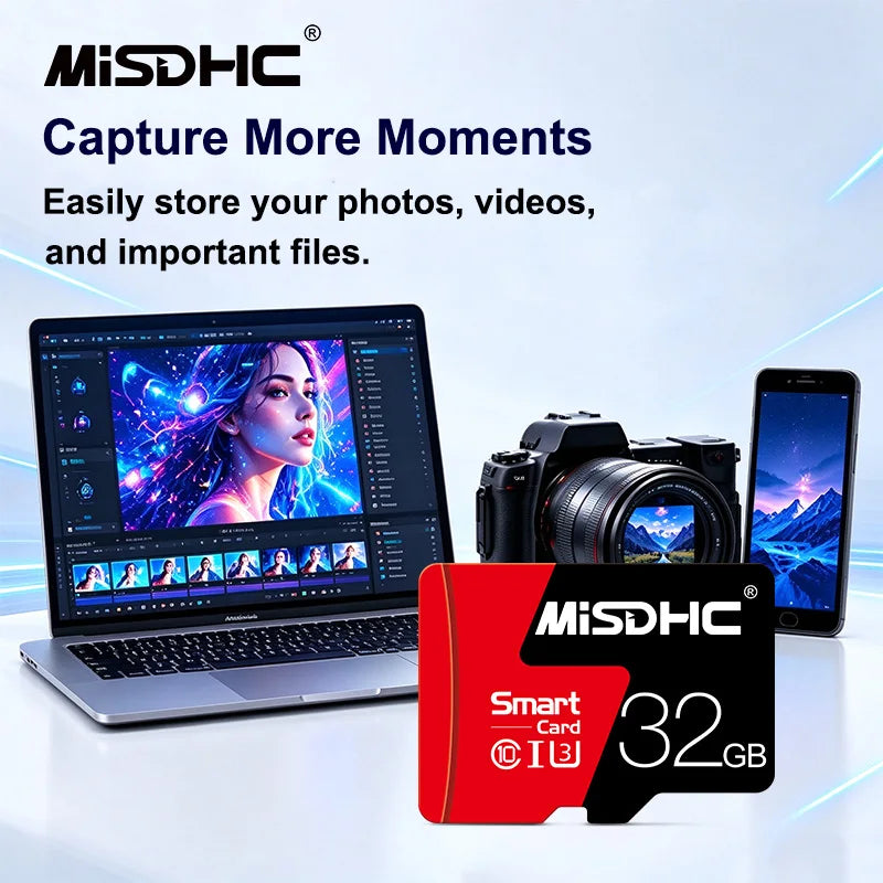 MISDHC Micro SD Card Class 10 U3 | 8GB to 256GB Flash Card Micro SD Card PRIMED