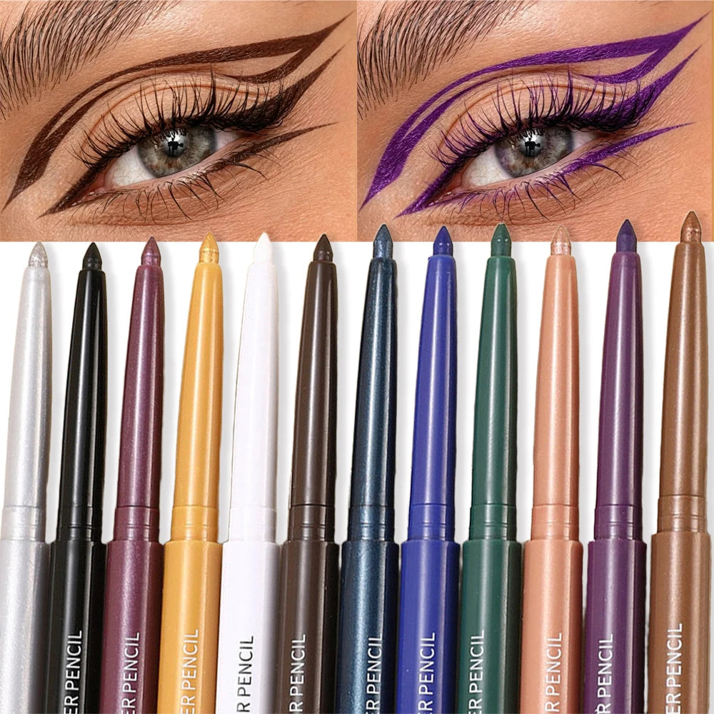 Waterproof Gel Eyeliner Pencil | Matte & Shimmer, 10 Colors Gel Eyeliner Pencil PRIMED
