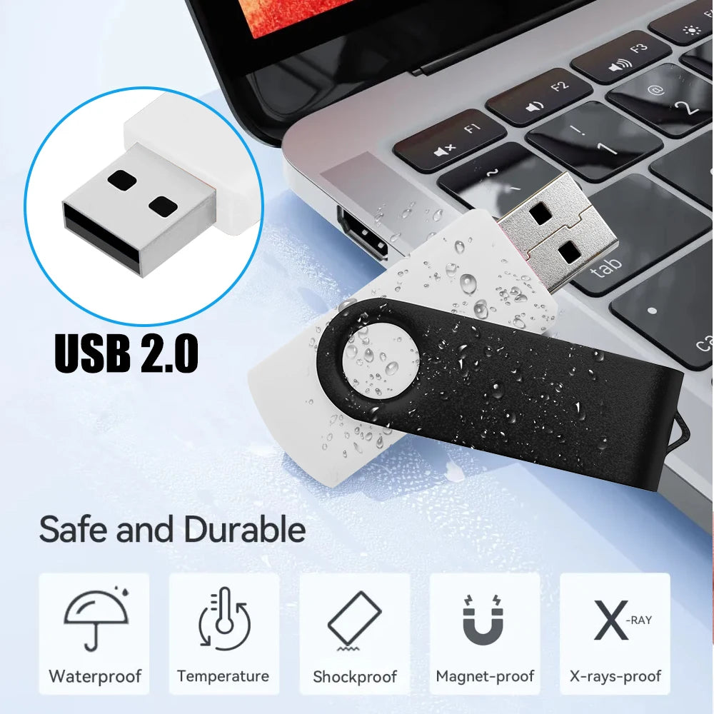 Custom Logo USB 2.0 Flash Drive 4–64GB | Bulk 10/50/100 Pcs USB Flash Drive PRIMED
