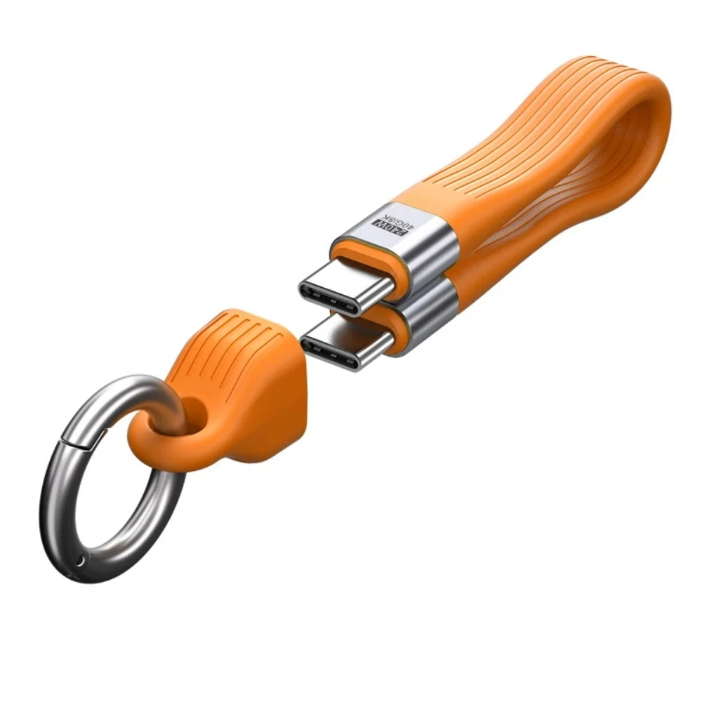 USB-C Keychain Cable USB 4.0 40Gbps 8K@60Hz PD3.1 5A USB-C Keychain Cable PRIMED