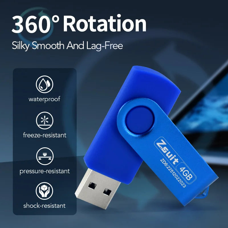 Z-Suit USB 2.0 Flash Drive 4GB–128GB | Multi Color Thumb Drive