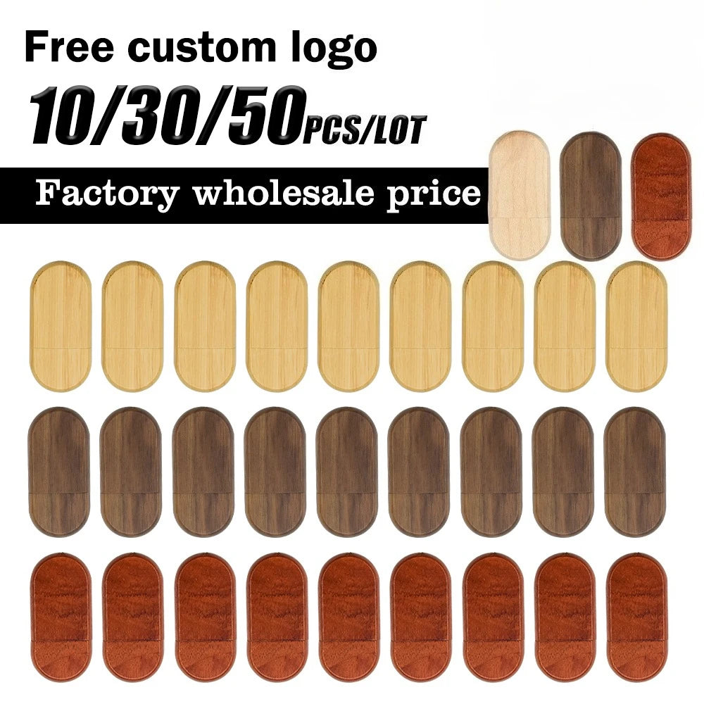 Wooden USB Flash Drive 4GB–128GB | Bulk Custom Logo Pen Drive USB Flash Drive PRIMED