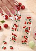 24Pcs Red Cherry 3D Nail Art Rhinestone Diamond Zircon Set Nail Art Rhinestones PRIMED A1