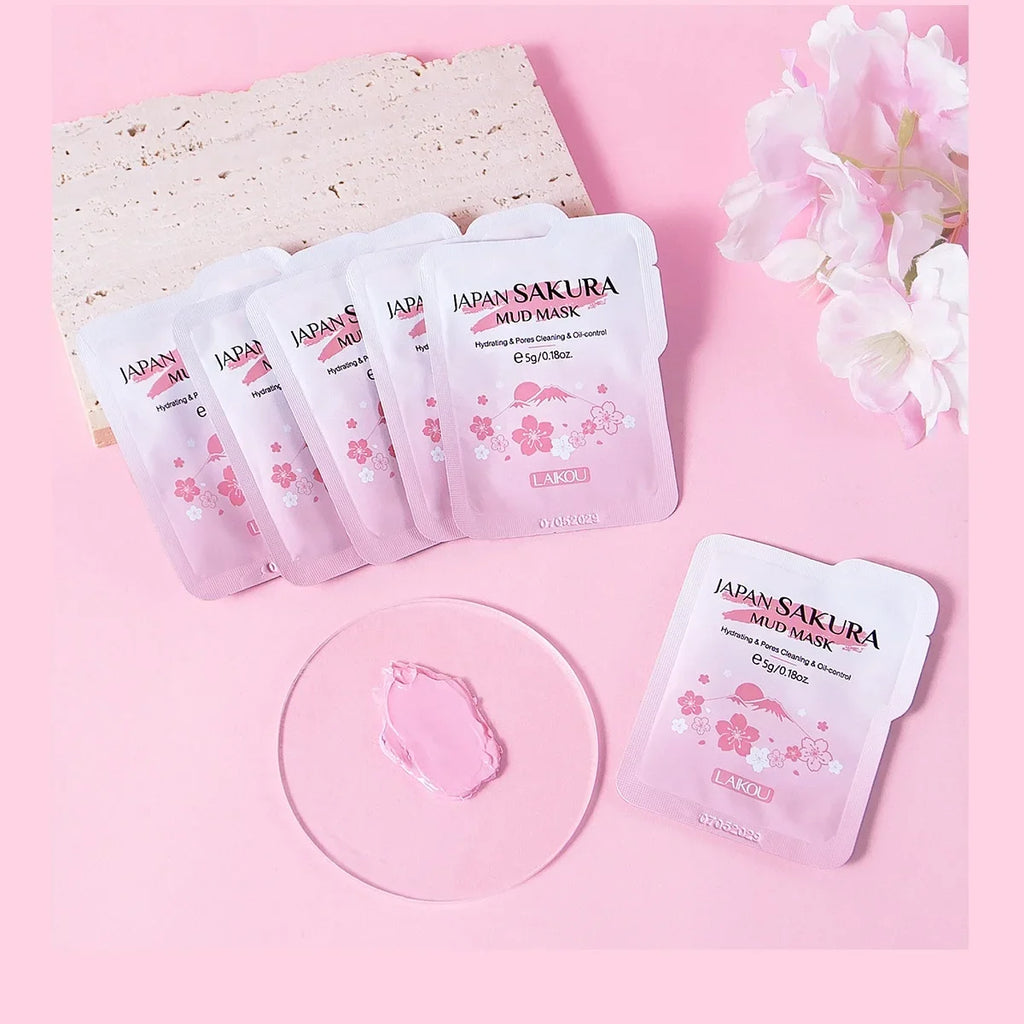 LAIKOU Sakura Eggplant Mud Mask 10pcs | Pore & Oil Control Clay Face Mask PRIMED