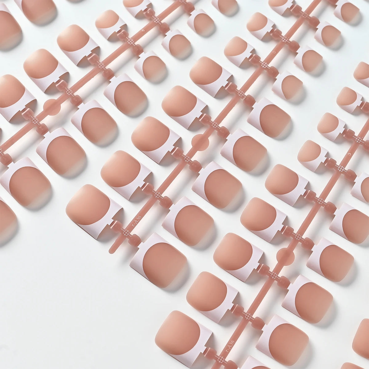 150Pcs Matte Pink Press-On False Toenails | Short Square Tips