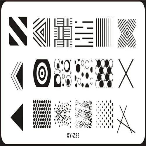 MAFANAILS Nail Art Stamping Plate – Multi-Design Stencil XY-Z