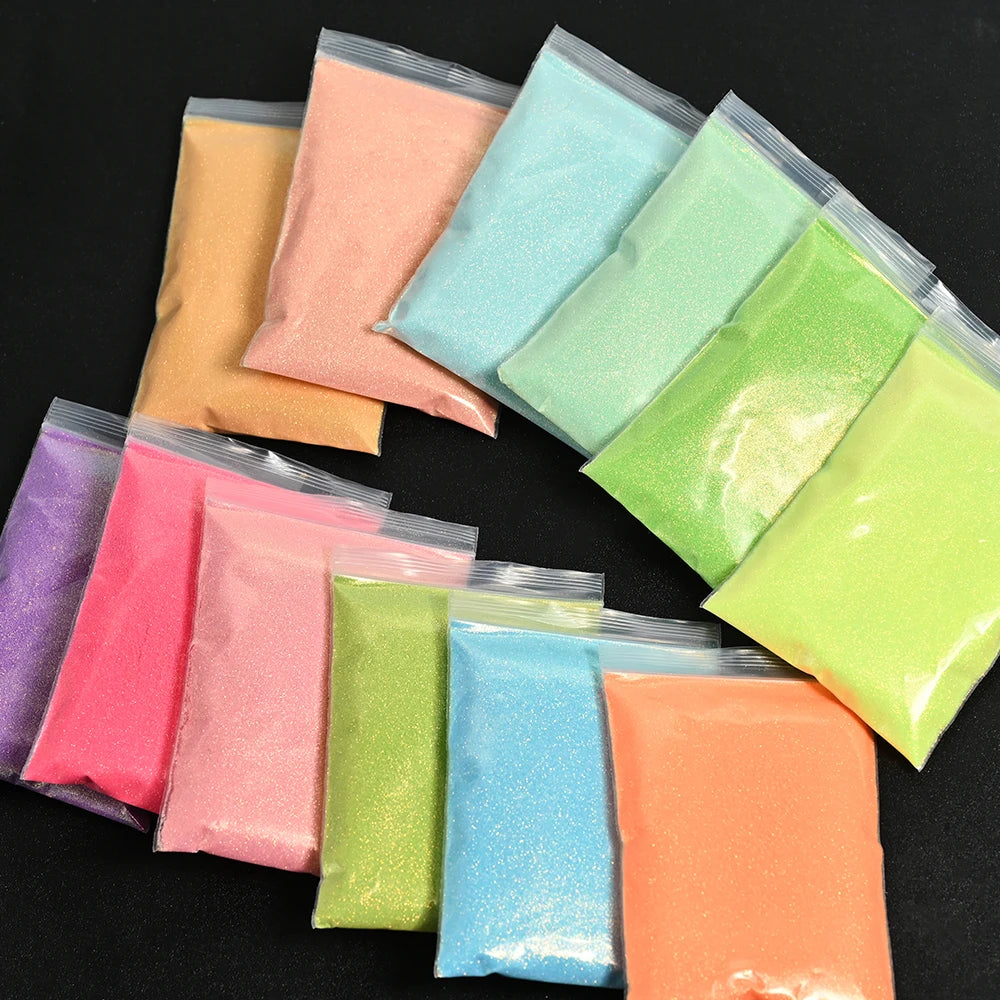 Ultra-Fine Nail Glitter Powder 10g – Pink & Blue Chrome Pigment