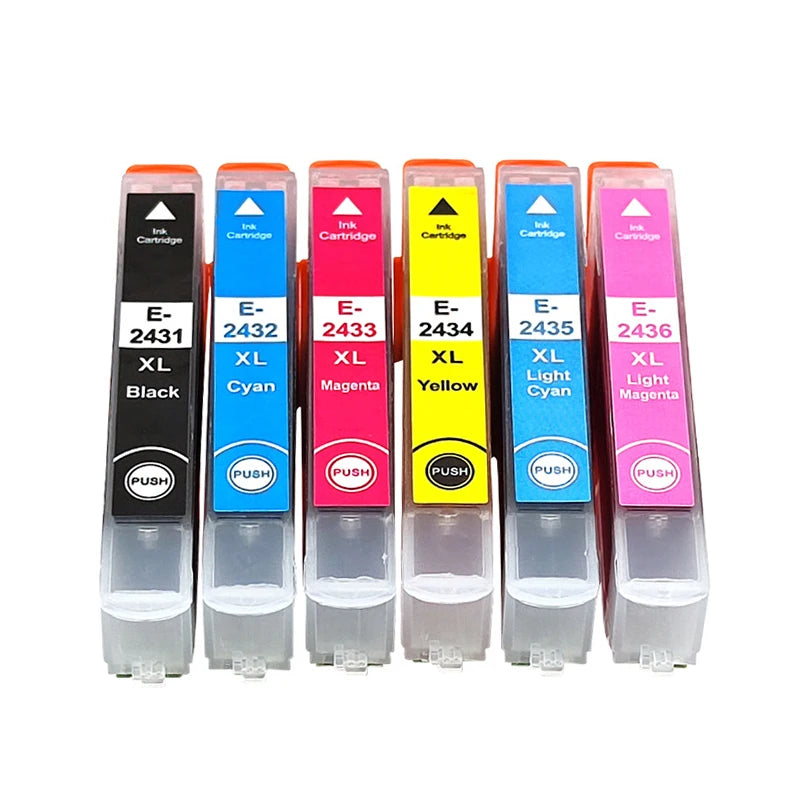 T2431–T2436 24XL Ink Cartridges for Epson XP-750 XP-850 XP-950 Ink Cartridge Set PRIMED 2set