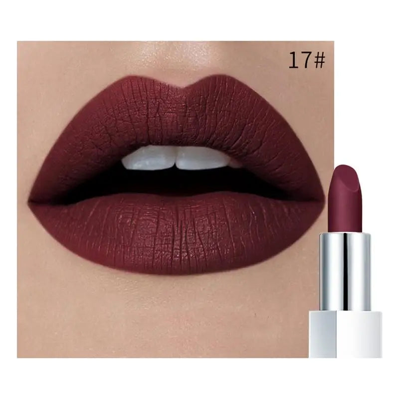 Pudaier Waterproof Matte Lipstick – Vitamin E, 17 Shades
