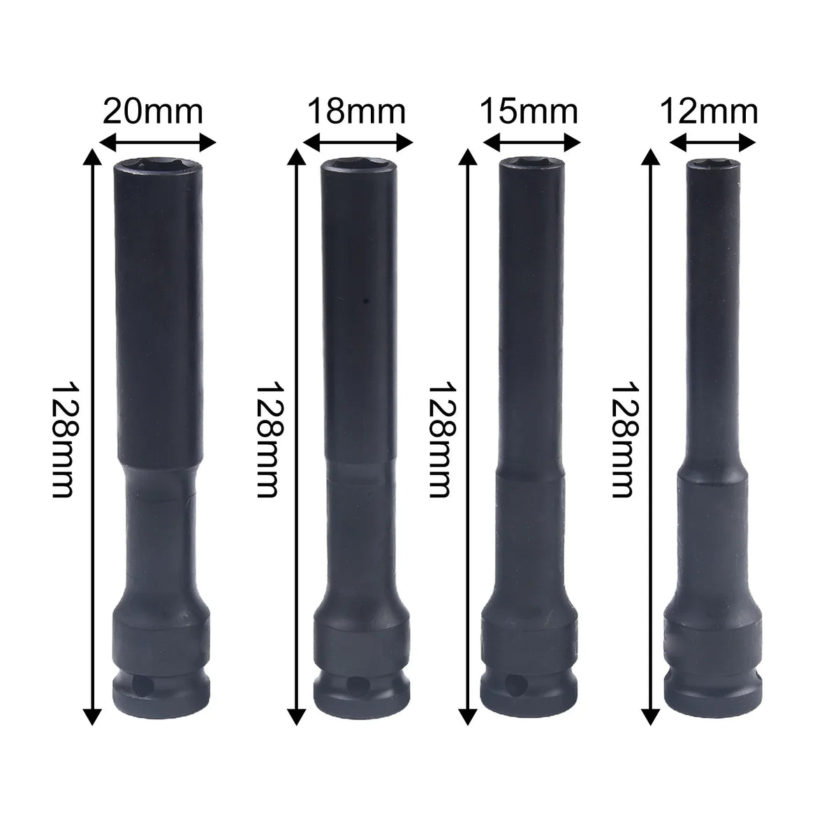 1/2" Drive Deep Hex Socket Set 8–14mm | Chrome Vanadium