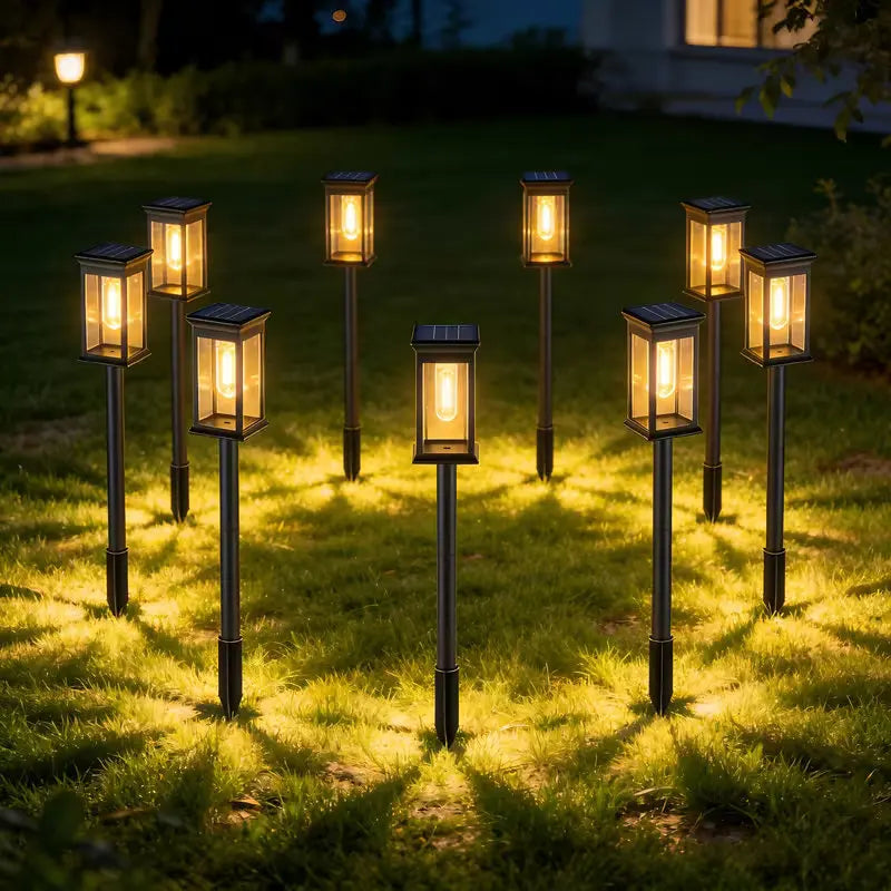 Solar Pathway Lights Outdoor Waterproof LED Garden Stake Lamps Solar Pathway Lights PRIMED