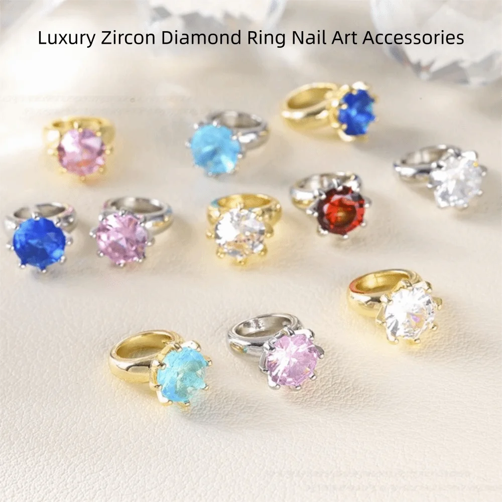 3D Zircon Nail Art Rhinestones – Diamond Manicure Charms 5pc Nail Art Rhinestones PRIMED