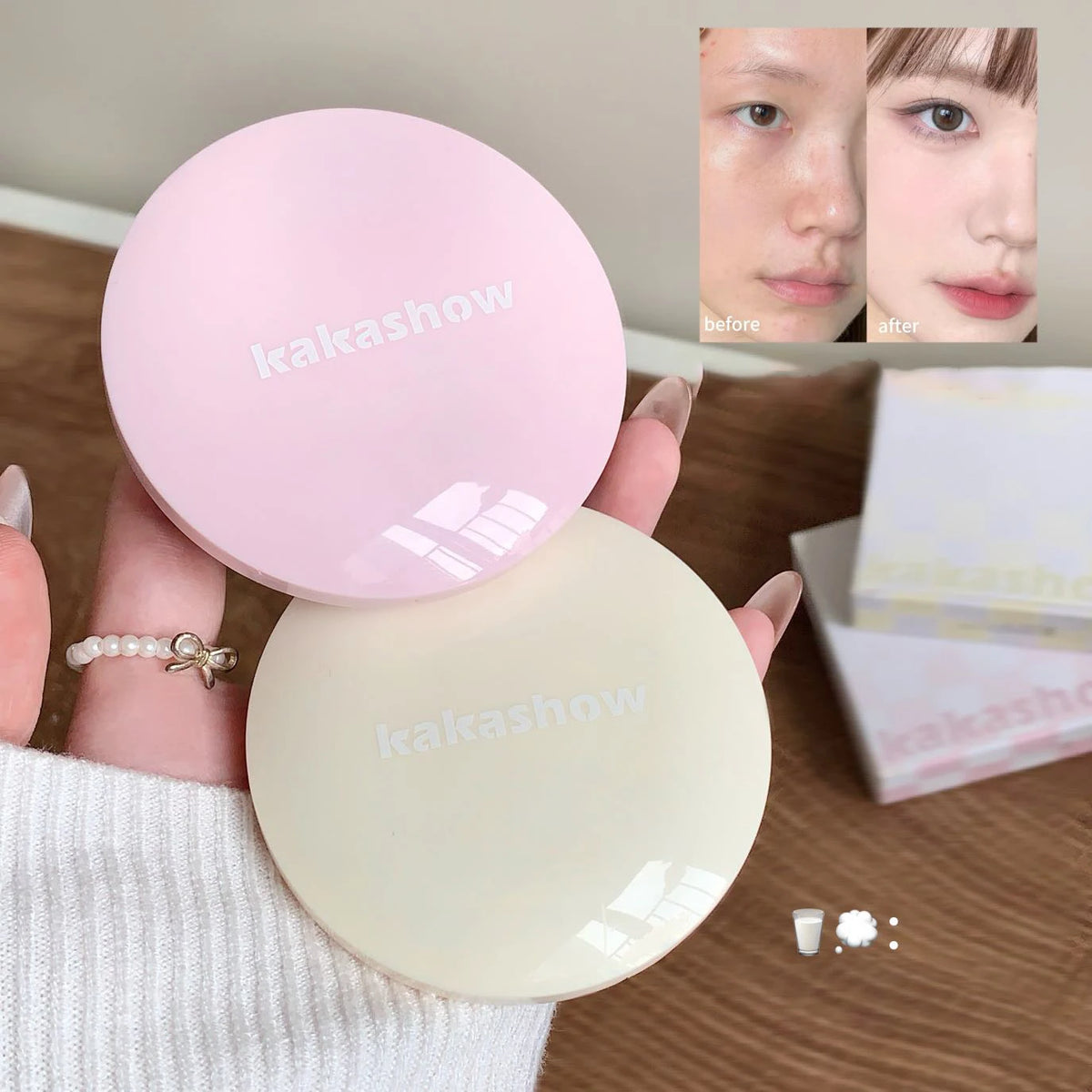 Kakashow 3-Color Blush & Contour Palette | Matte Natural Powder Blush Contour Palette PRIMED
