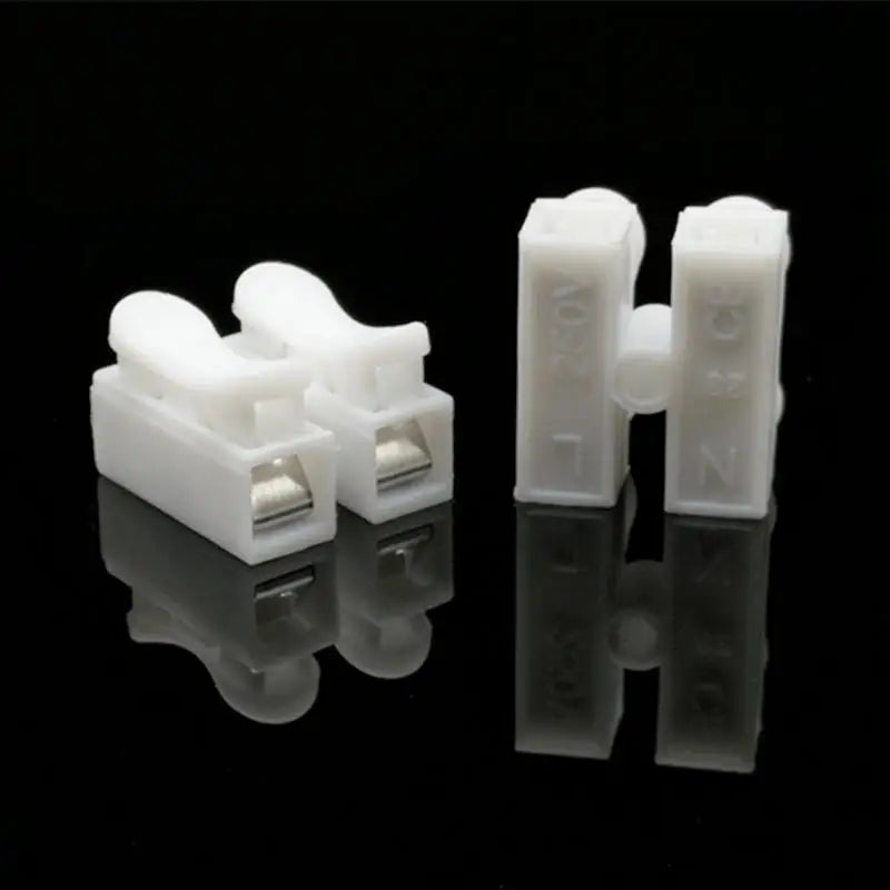 50/100Pcs CH-2 Spring Clamp Wire Connectors | No-Solder Quick Terminal Wire Terminal Connector PRIMED