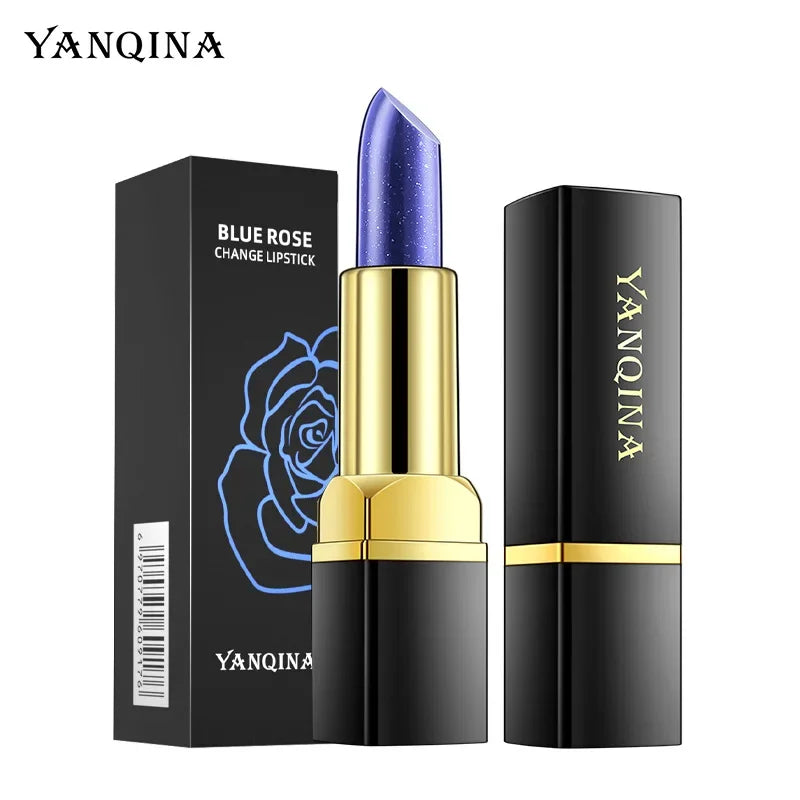 YANQINA Blue Color-Changing Lipstick – Waterproof & Moisturizing