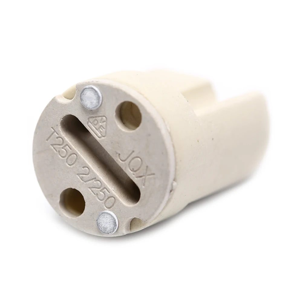 5-Pack G9 Ceramic Lamp Holder Socket 110-220V 3A with Lead Wire Lamp Holder Socket PRIMED