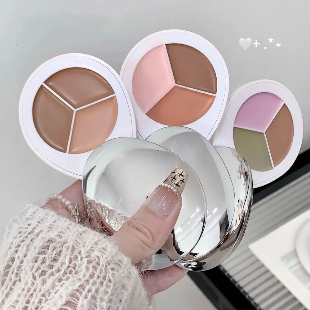 3-Color Concealer Palette – High Coverage Contour & Foundation