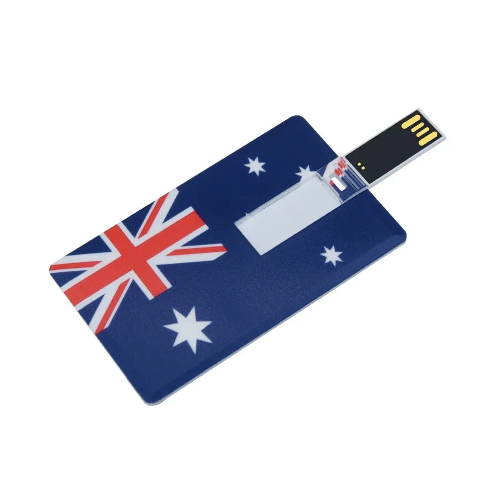 Credit Card USB Flash Drive 4–64GB | Waterproof Metal Memory Stick USB Flash Drive PRIMED 128 GB Style 13
