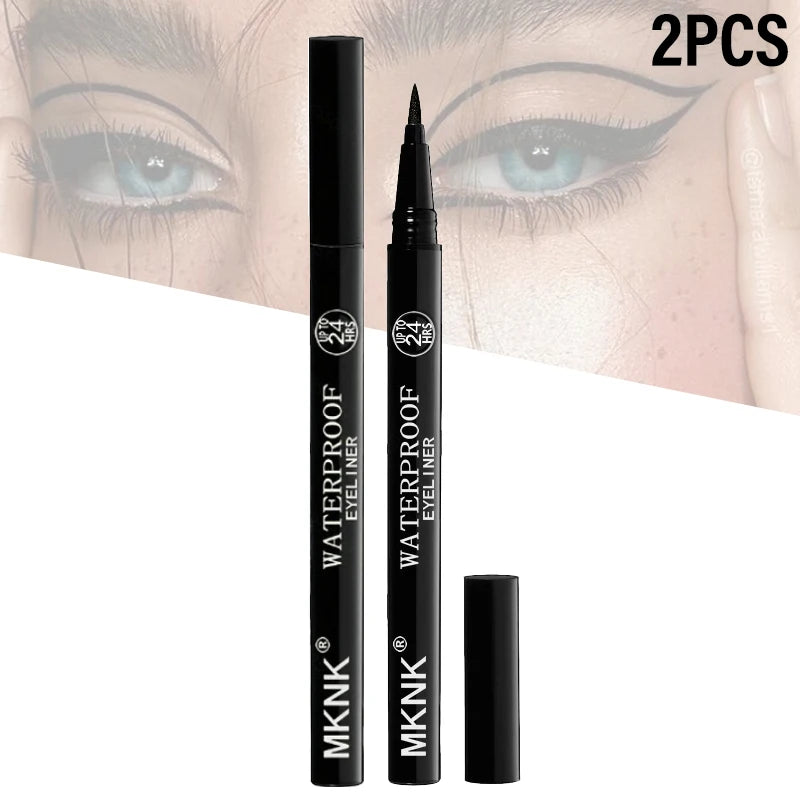 Waterproof Liquid Eyeliner Pen – Fine Tip, Quick Dry Black