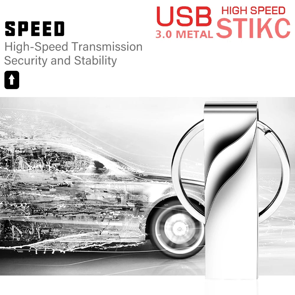 JASTER Metal USB 3.0 Flash Drive 8GB–128GB Gold Mini Pen Drive USB Flash Drive PRIMED
