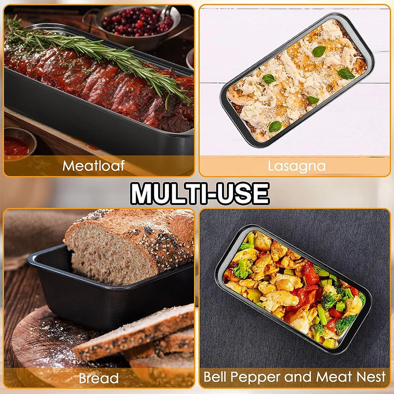 LMETJMA Nonstick Carbon Steel Bread Loaf Pan – Rectangle Tin Nonstick Loaf Pan PRIMED
