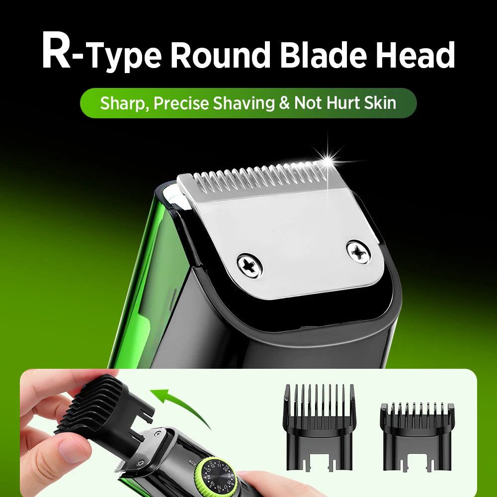 AFDEAL 2-in-1 Vacuum Beard Trimmer | 20-Length Grooming Kit Electric Beard Trimmer PRIMED