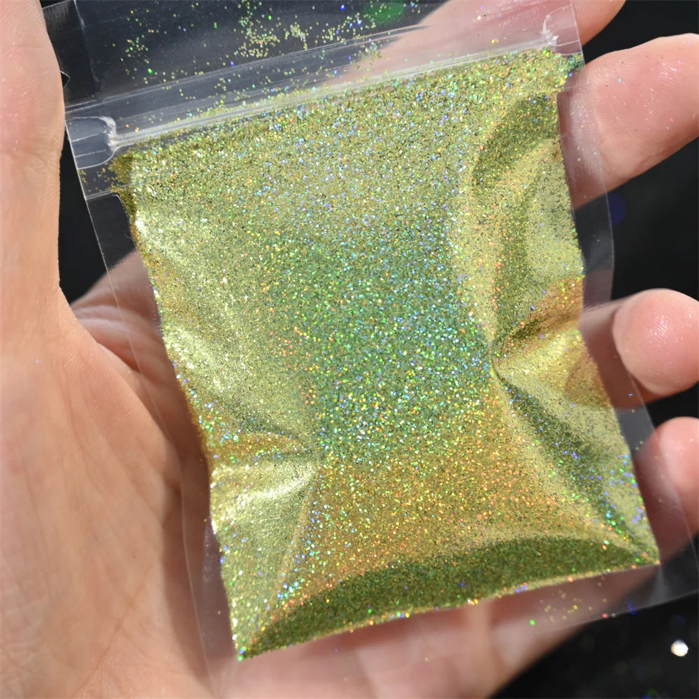 Ultra Fine Holographic Nail Glitter Powder 0.2mm | 5/10g Bulk