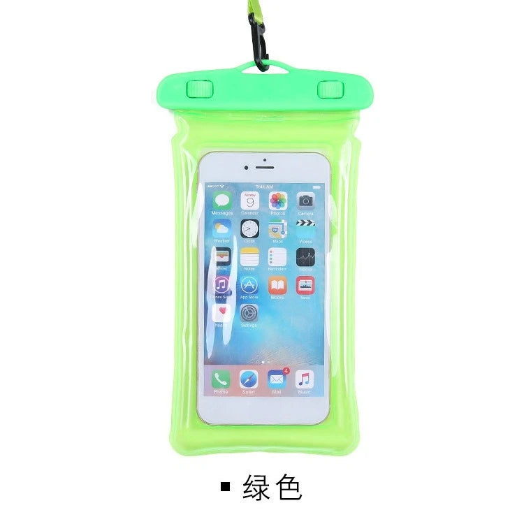 Waterproof Phone Pouch Touchscreen Dry Bag for Swimming Waterproof Phone Pouch PRIMED Green PVC Case & Strap