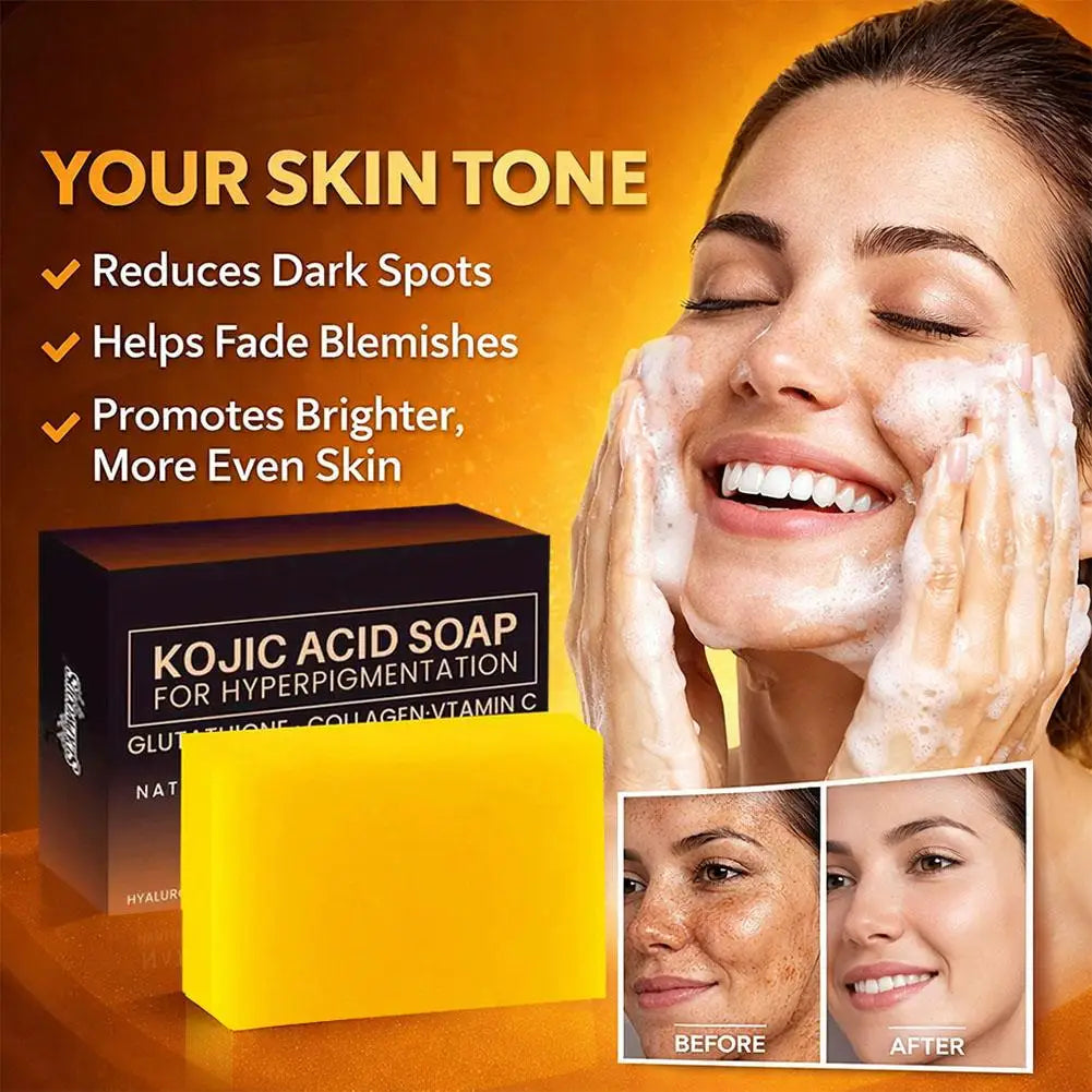 Kojic Acid & Turmeric Brightening Soap Bar 100g | Face & Body Skin Brightening Soap PRIMED