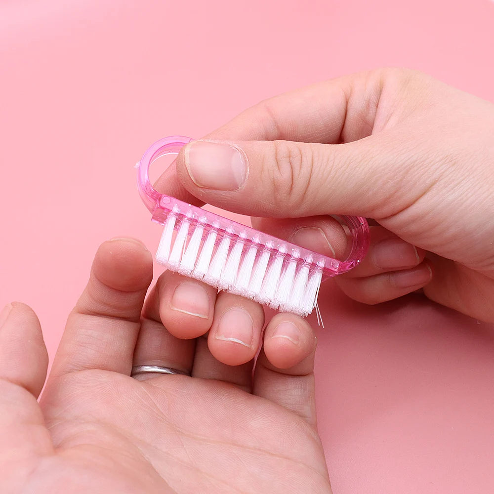 U-Shaped Mini Nail Cleaning Brush – Soft Bristle Manicure Tool