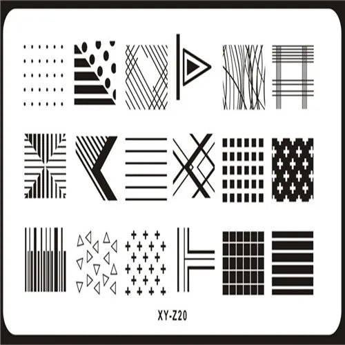 MAFANAILS Nail Art Stamping Plate – Multi-Design Stencil XY-Z Nail Stamping Plate PRIMED 20