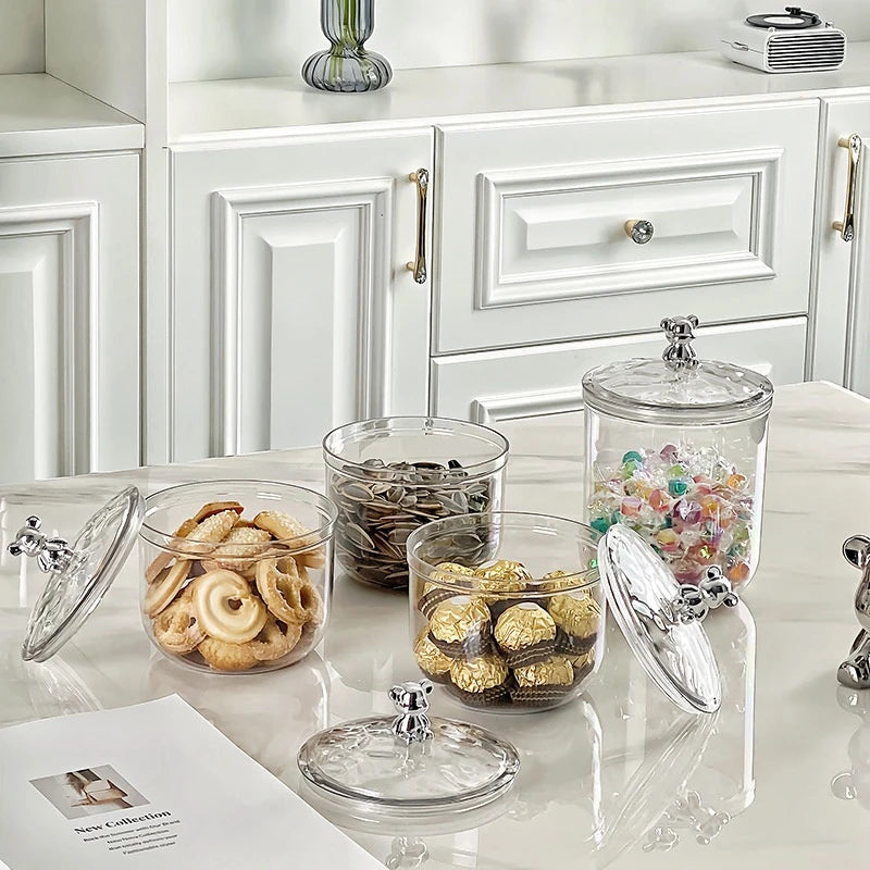 Transparent Airtight Food Storage Jars with Lids | Kitchen Canisters