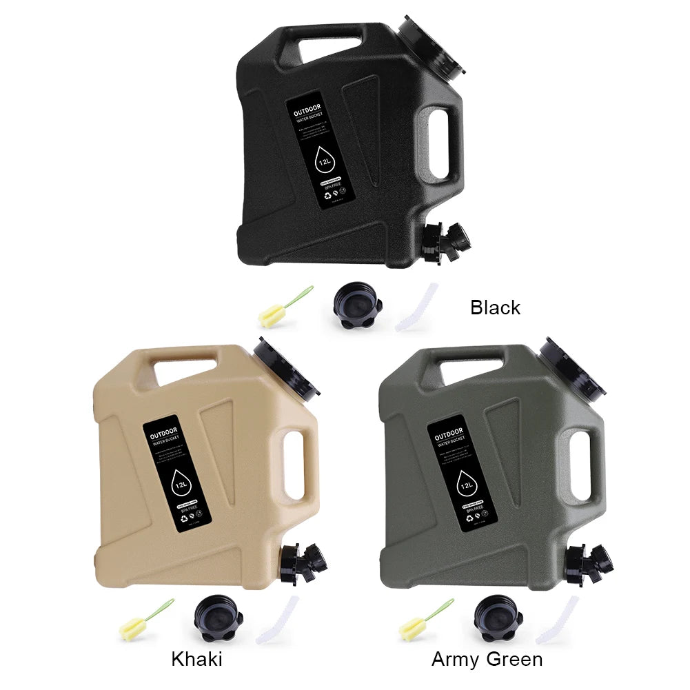12L Camping Water Container with Spigot | Portable Dispenser Camping Water Container PRIMED