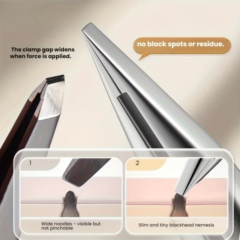 Stainless Steel Tweezers & Comedone Extractor Facial Kit