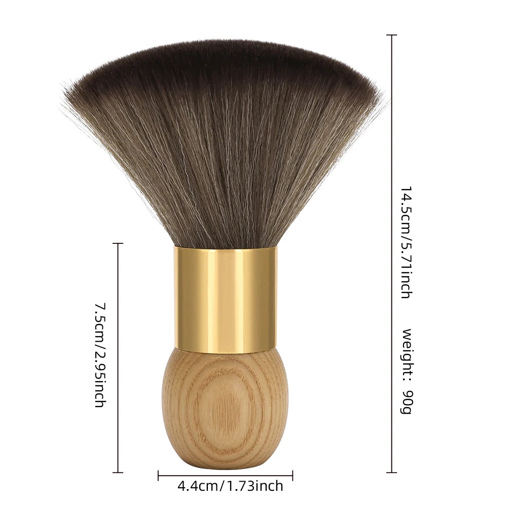 Soft Black Barber Neck Face Duster Brush – Salon Hair Tool