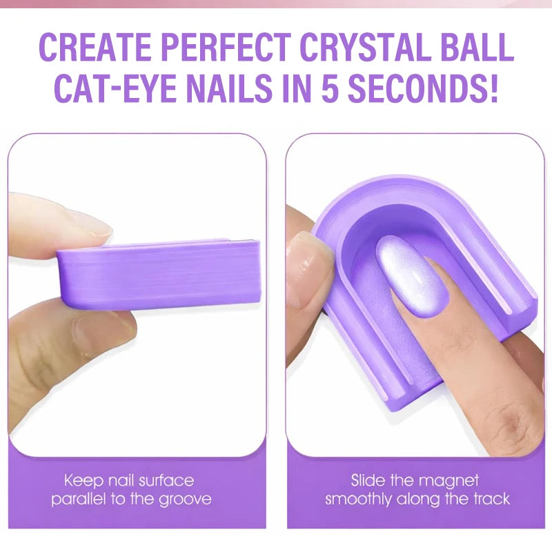 U-Shaped Cat Eye Nail Magnet Guide Tool | DIY Gel Polish