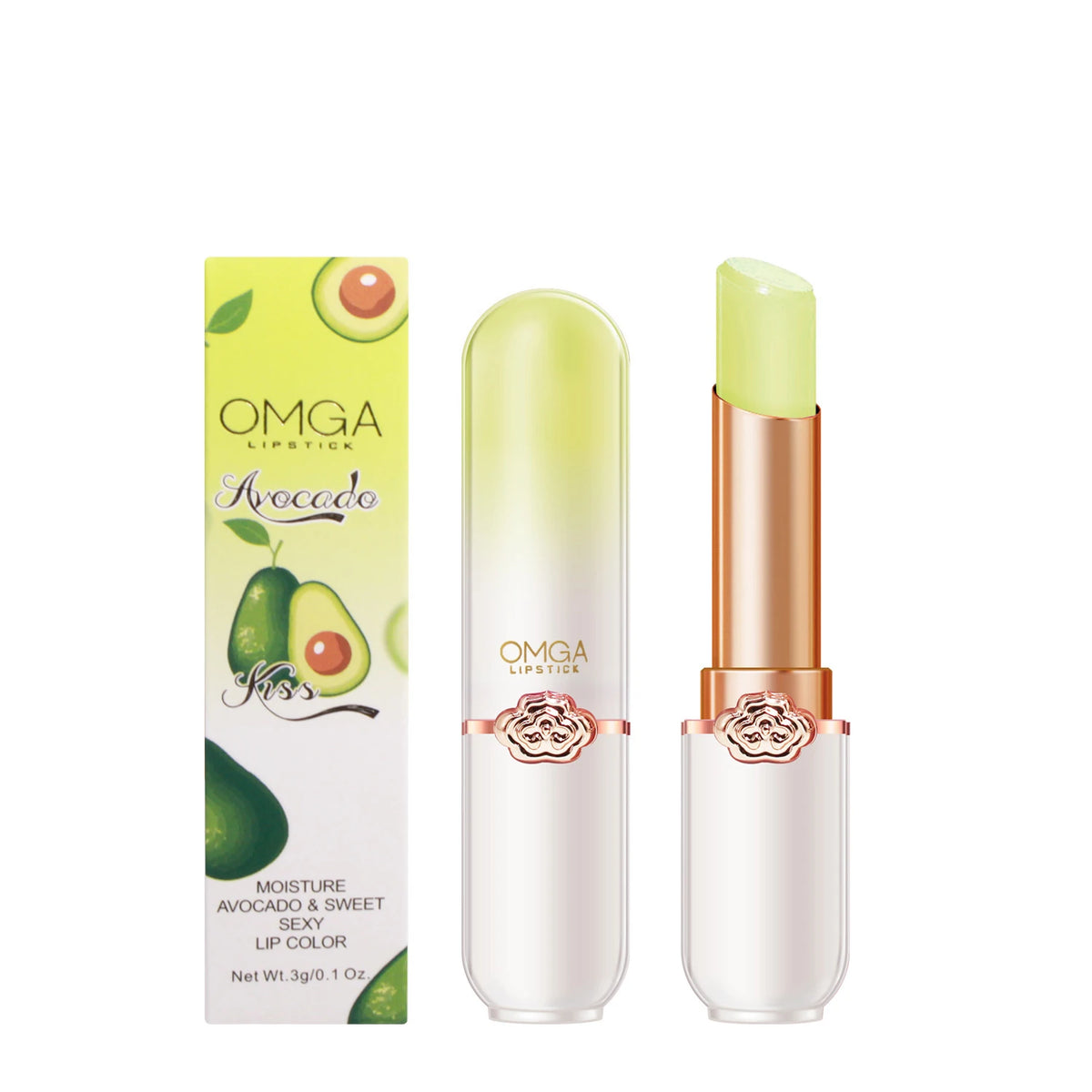 Crystal Color-Changing Lip Balm – Aloe & Strawberry, 3g Color-Changing Lip Balm PRIMED Avocado