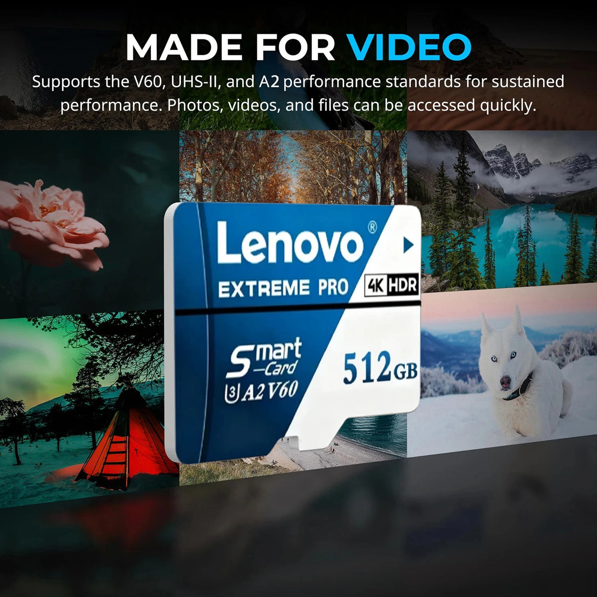 Lenovo Extreme Pro Micro SD Card U3 V60 4K – 128GB–1TB Micro SD Card PRIMED