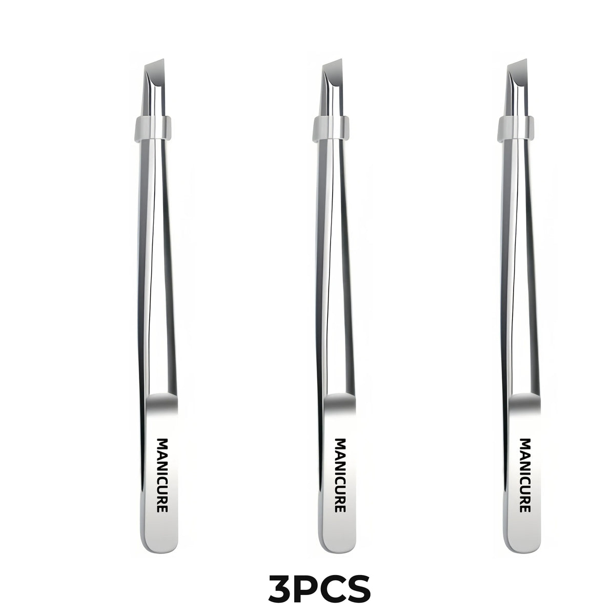 Stainless Steel Slant Tip Tweezers – Eyebrow & Facial Hair