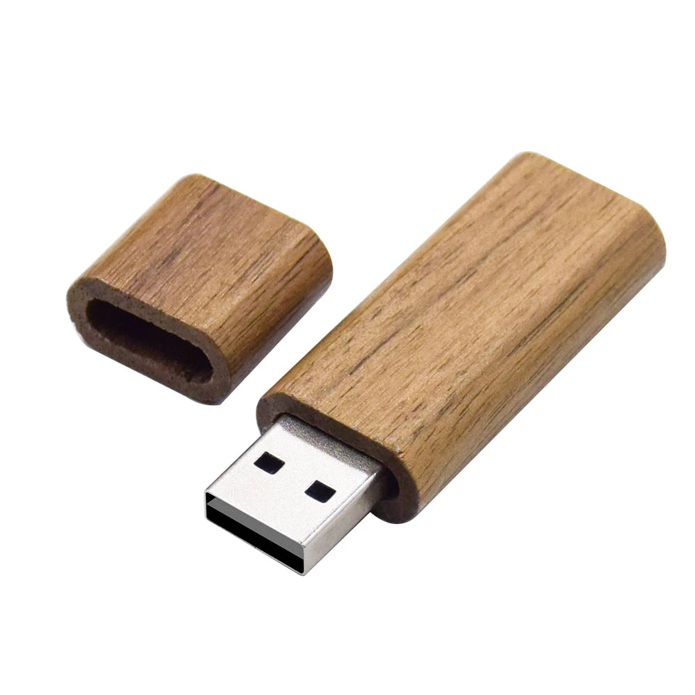 Wooden USB Flash Drive 4GB–64GB | Free Custom Logo Gift USB Flash Drive PRIMED 8 GB walnut wood no box