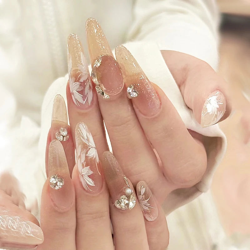 White Flower Lace Nail Foil Stickers & Transfer Decals – 1 Box