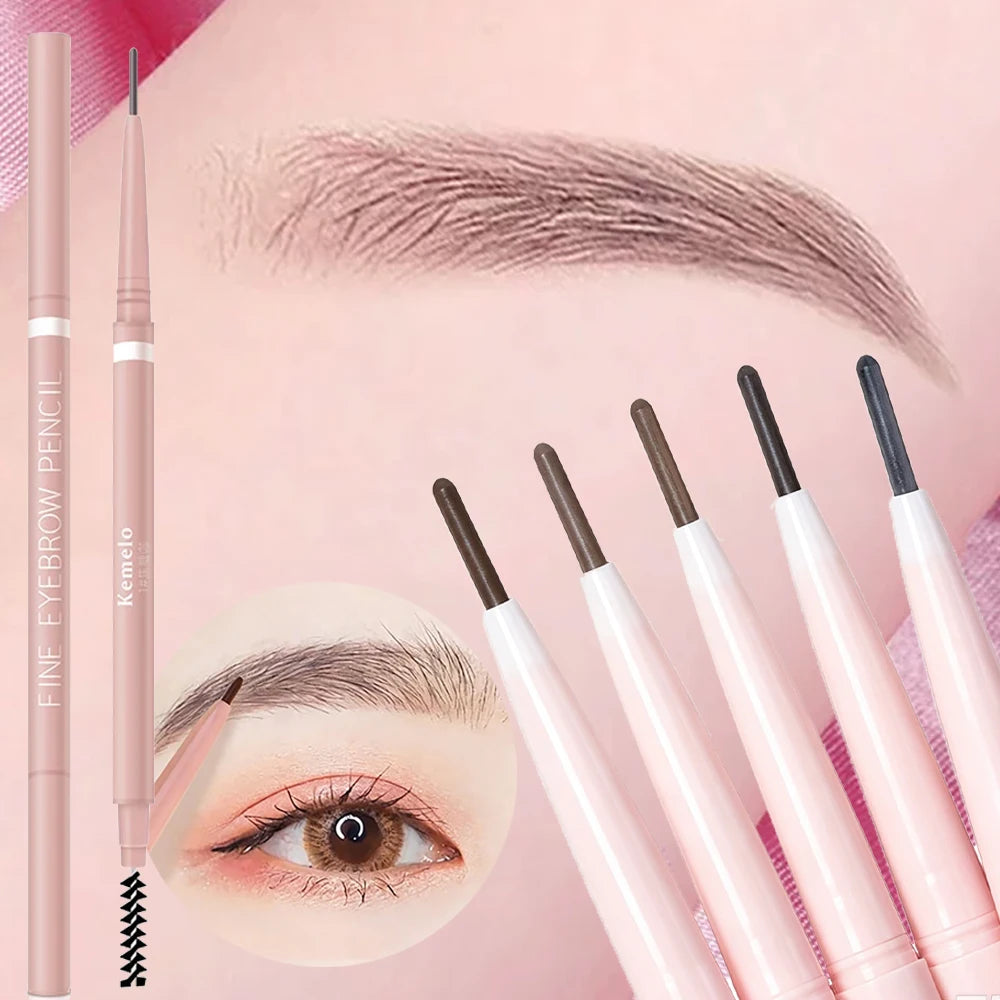 1.5mm Ultra Fine Waterproof Eyebrow Pencil with Brush – 6 Shades Eyebrow Pencil PRIMED