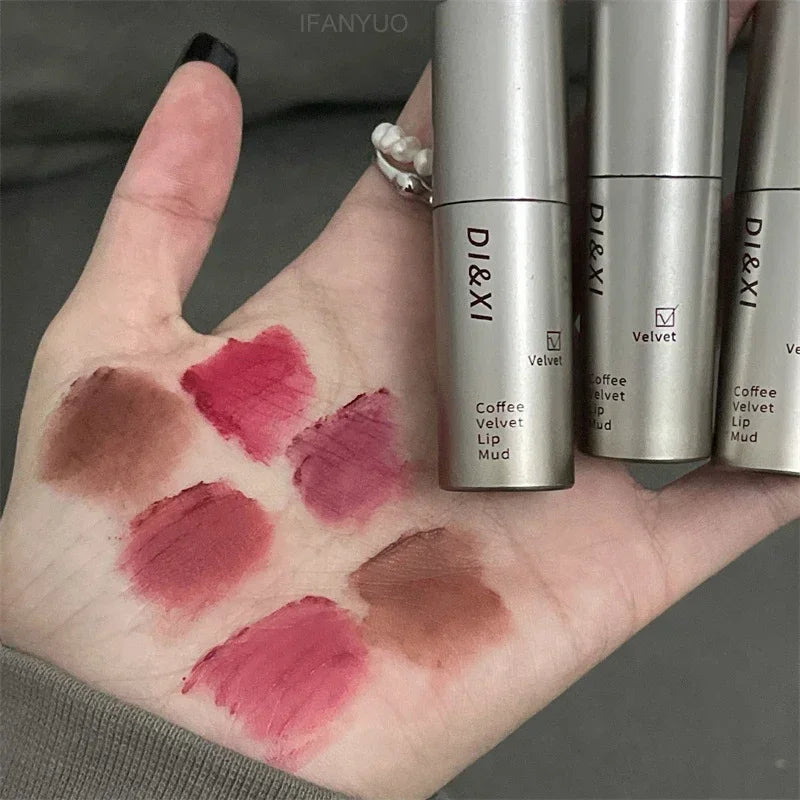 6-Color Velvet Matte Liquid Lipstick – Waterproof & Long-Lasting Liquid Lipstick PRIMED