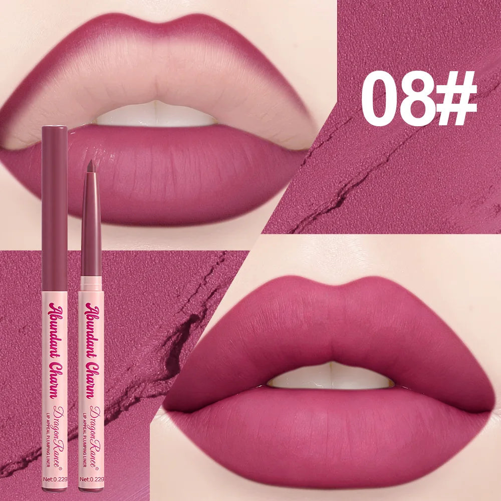 Rose Pink Matte Lip Liner Pencil – Waterproof, Long-Lasting Lip Liner Pencil PRIMED 08