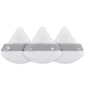 Triangle Velvet Powder Puff Set 3/6 Pcs – Soft Sponge Makeup Powder Puff PRIMED White 3pcs