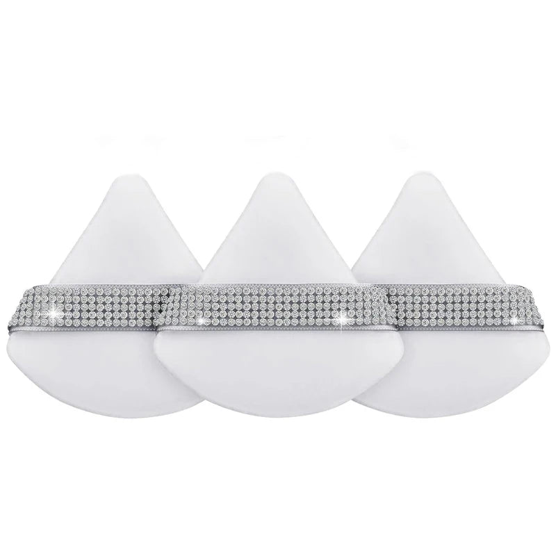Triangle Velvet Powder Puff Set 3/6 Pcs – Soft Sponge