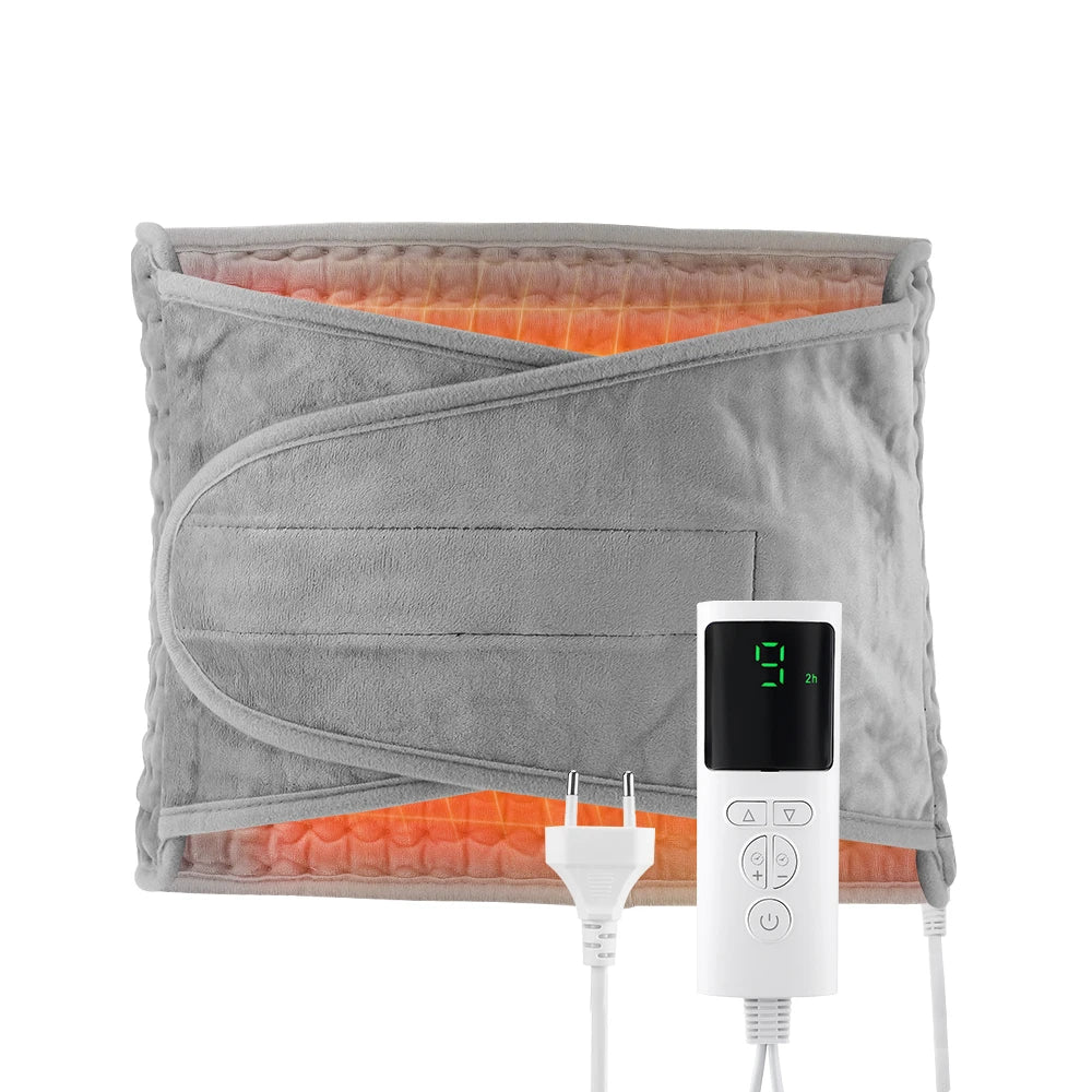 Electric Heating Pad Waist Belt – 9 Levels, Micro Plush 75W Electric Heating Pad PRIMED