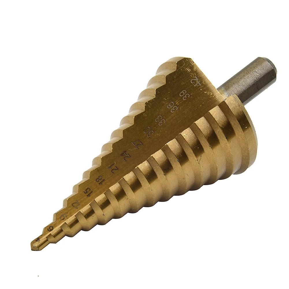 HSS Step Drill Bit 4–42mm | 14-Step Cone for Metal & Wood Step Drill Bit PRIMED