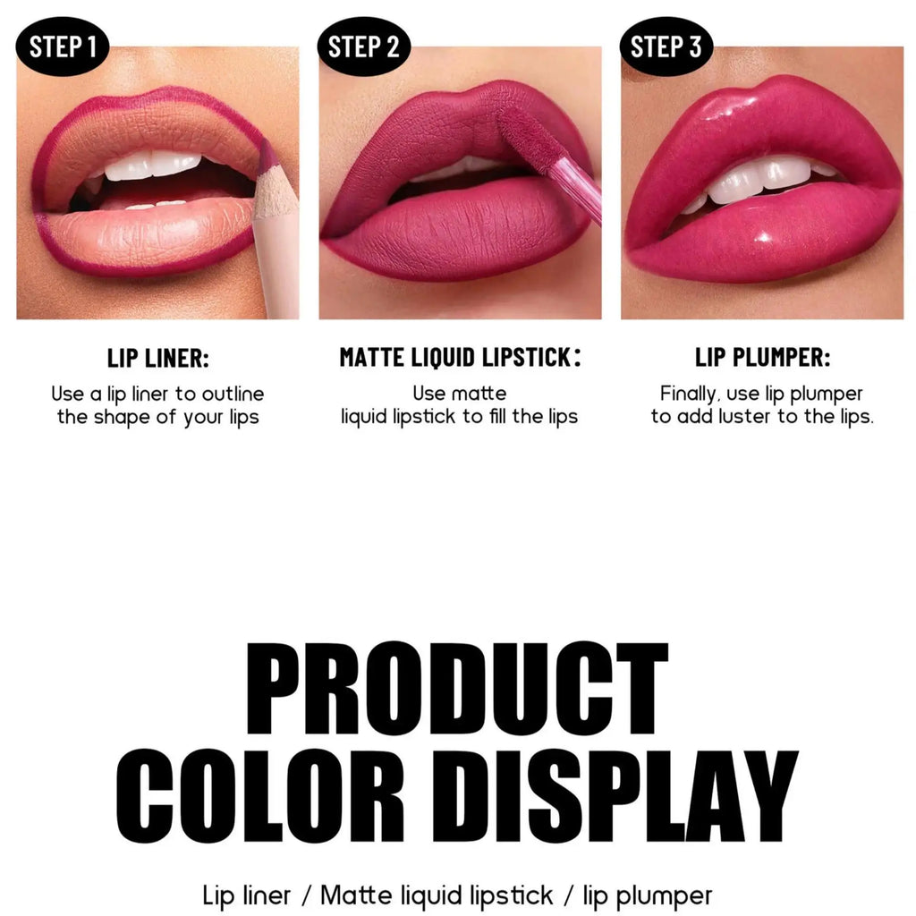 Handaiyan 6-Pc Matte Lipstick Set – Waterproof Long-Lasting Lip Makeup Set PRIMED